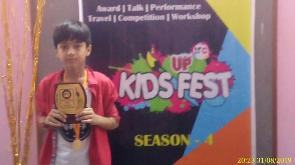 Yathart Singh Karki of Class IInd got 2nd Prize UP Kids Fest in Dance Competition.